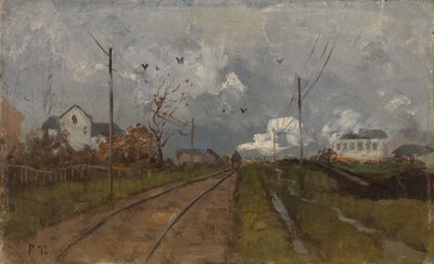 The Train is Arriving by Fritz Thaulow